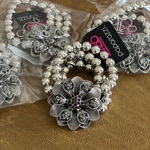 Purple flower bracelet